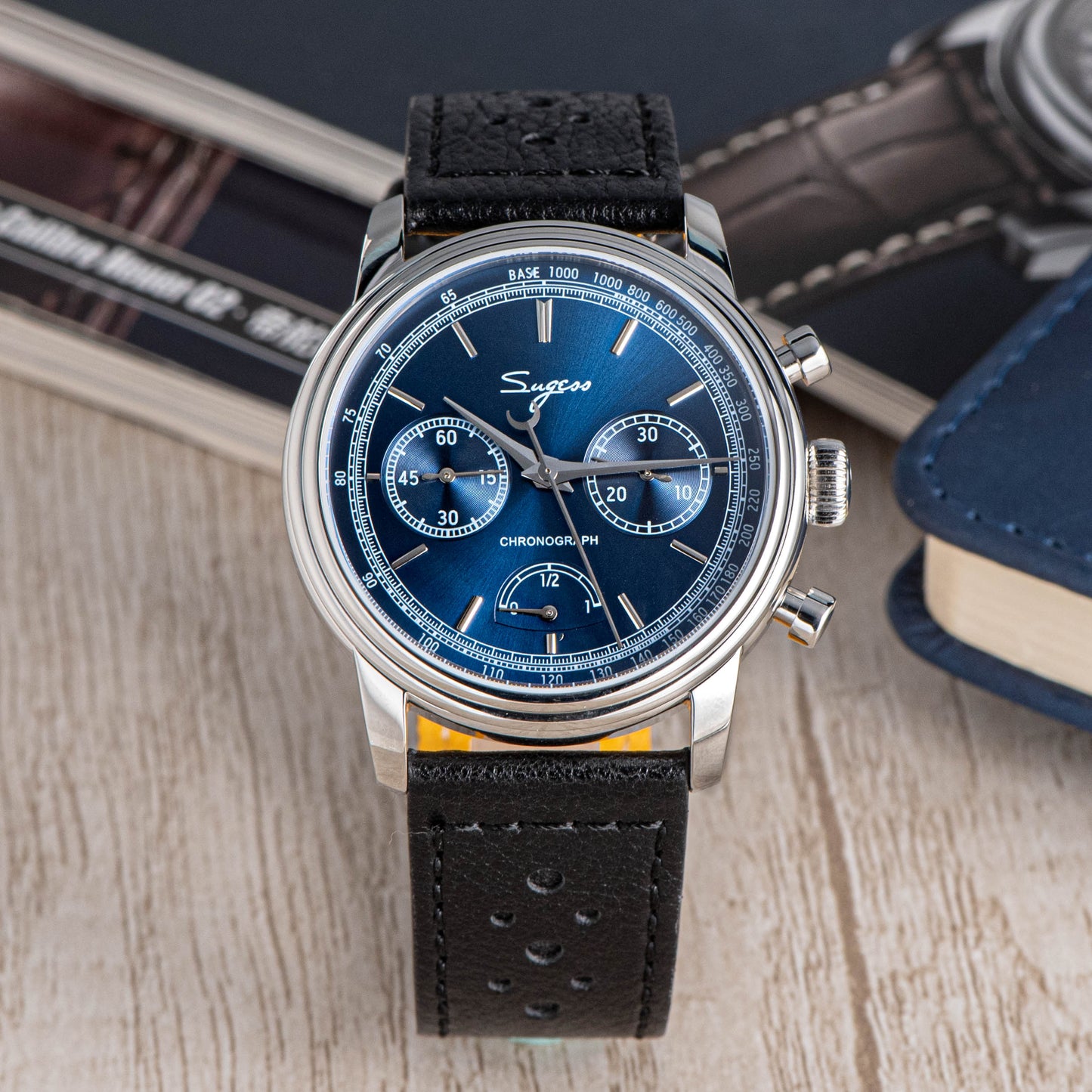 Chrono Master 438 Deep Blue Dial Power Reserve Indicator