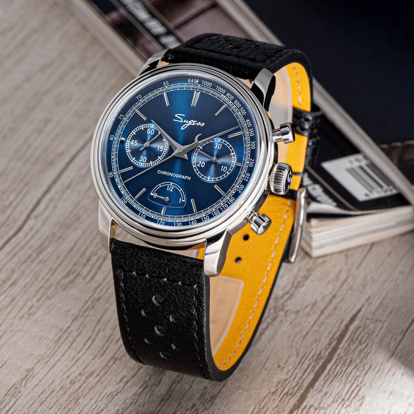 Chrono Master 438 Deep Blue Dial Power Reserve Indicator