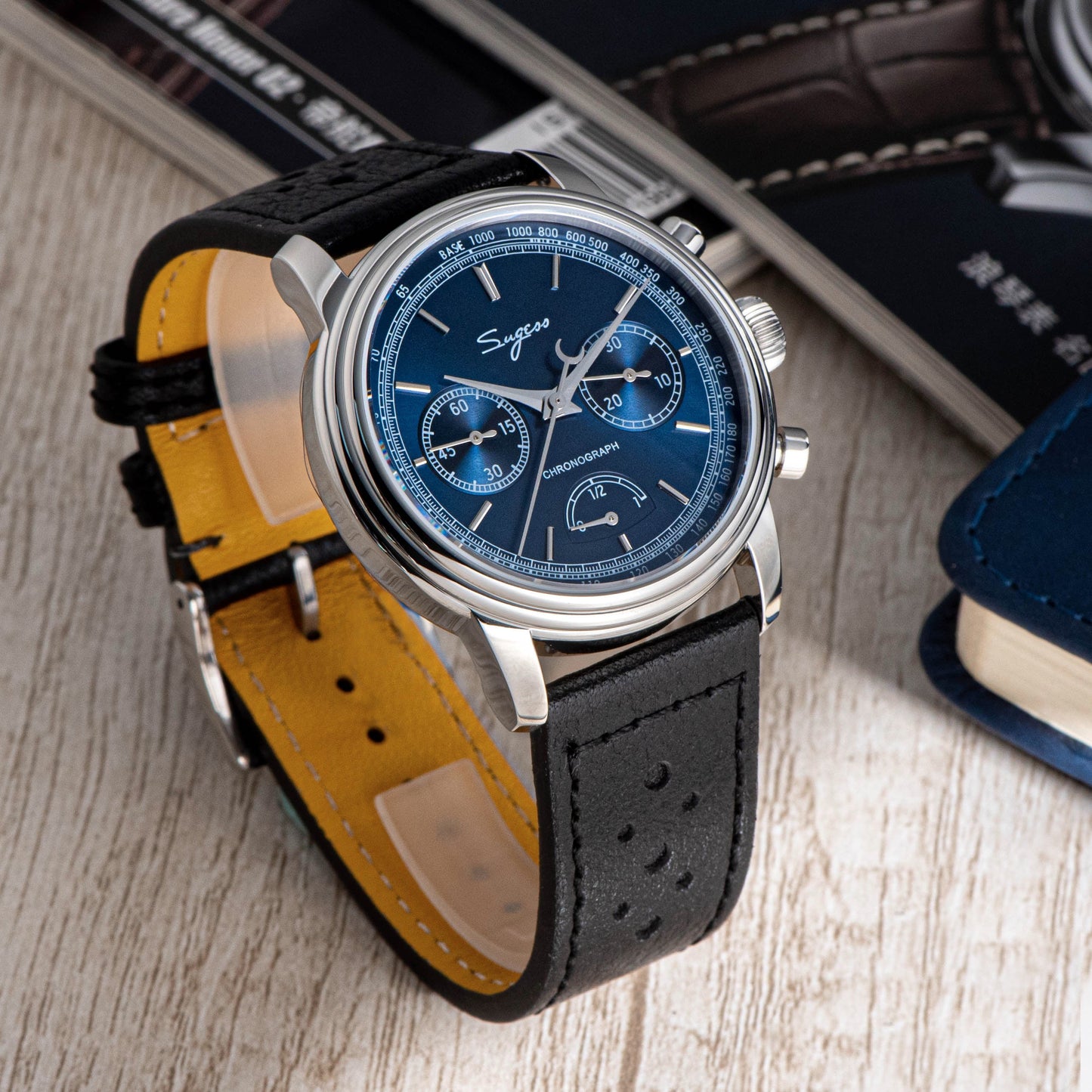 Chrono Master 438 Deep Blue Dial Power Reserve Indicator