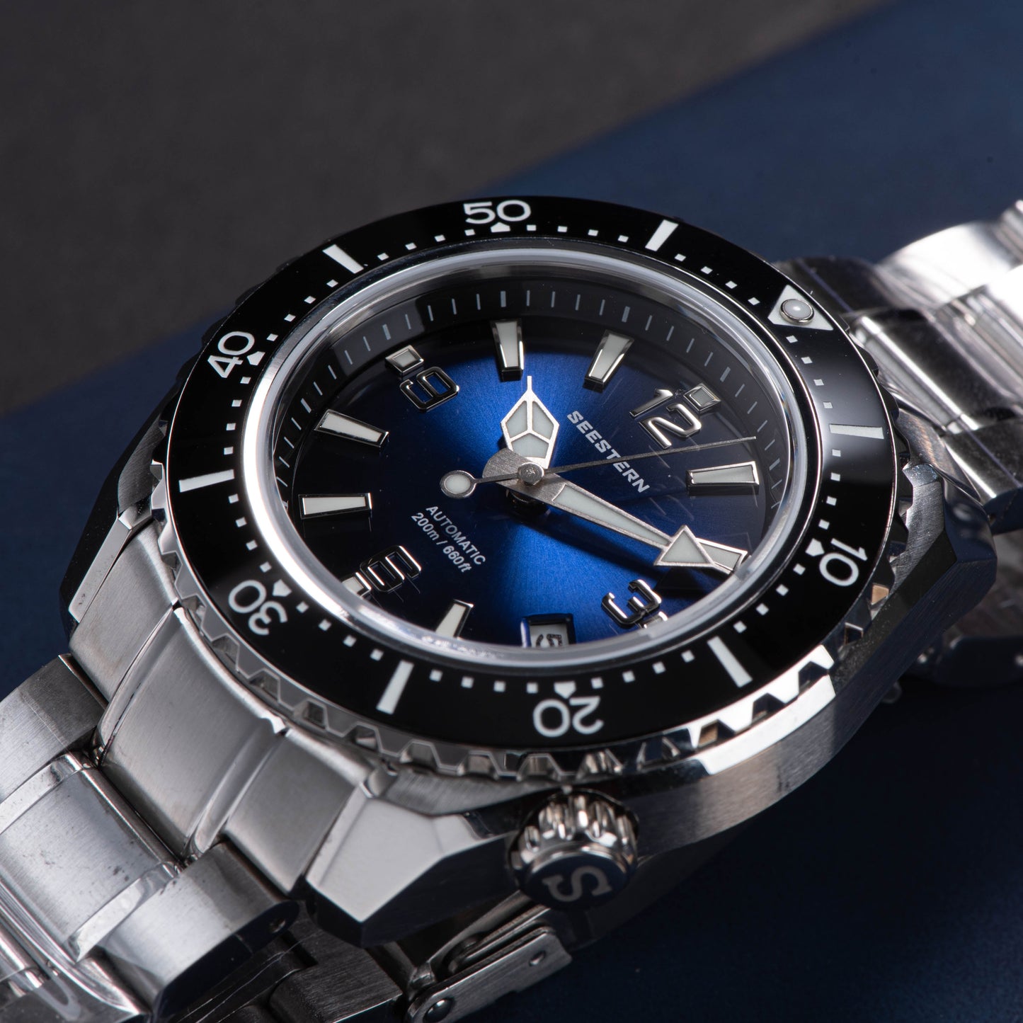 Seestern 416 Professional Diver Watch S416BL Blue Dial