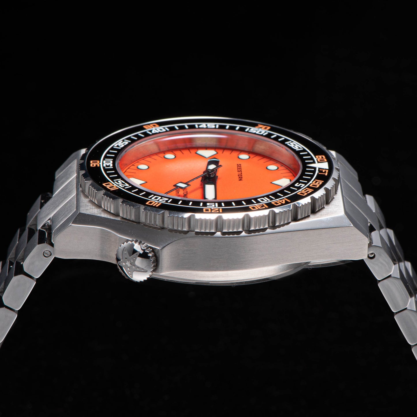 Seestern Vintage 407 600T Orange Dial Ceramic Bezel