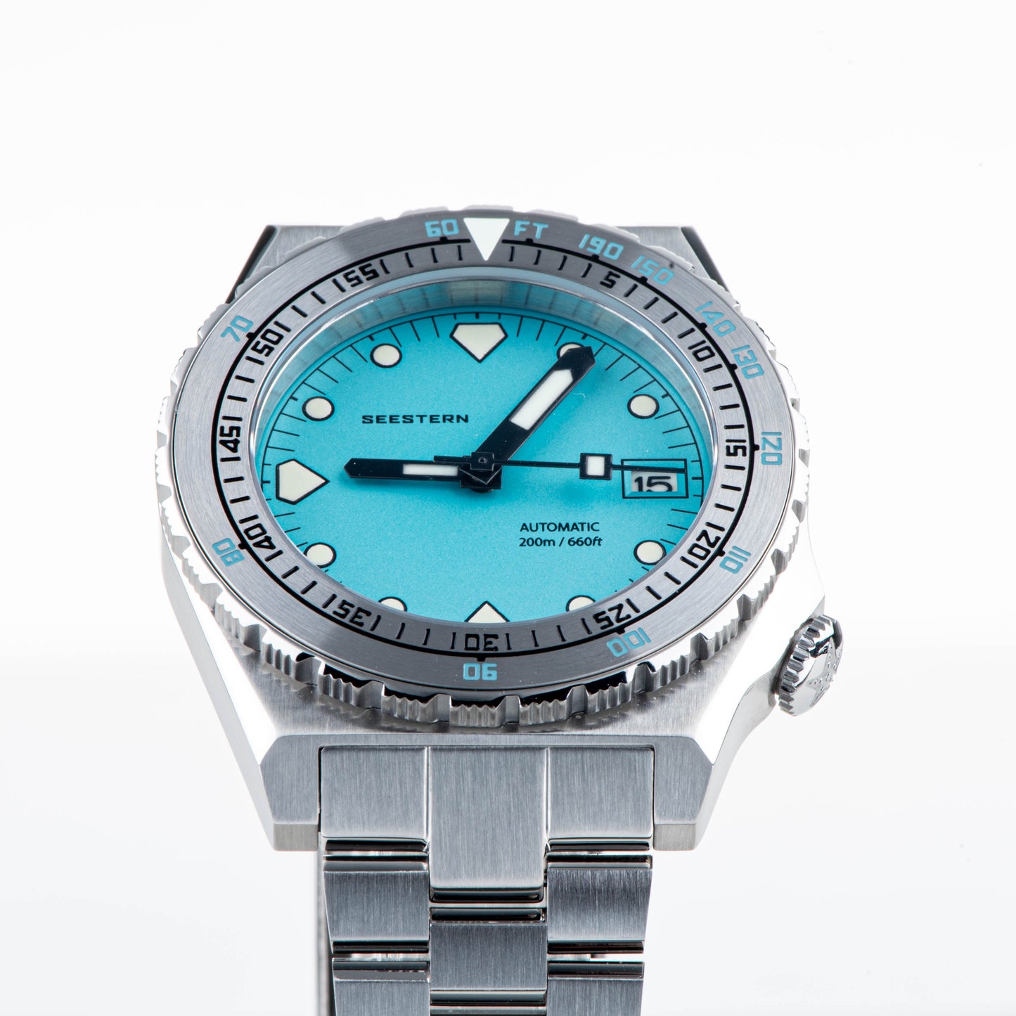 Seestern Vintage 407 600T Light Blue Dial Ceramic Bezel