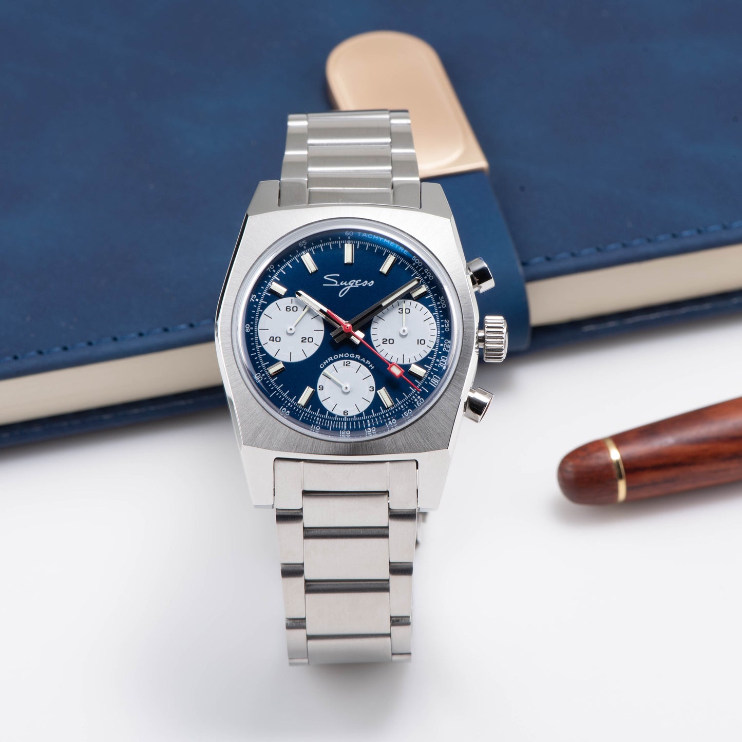 Chrono Heritage S419 Chronograph Blue Panda Dial