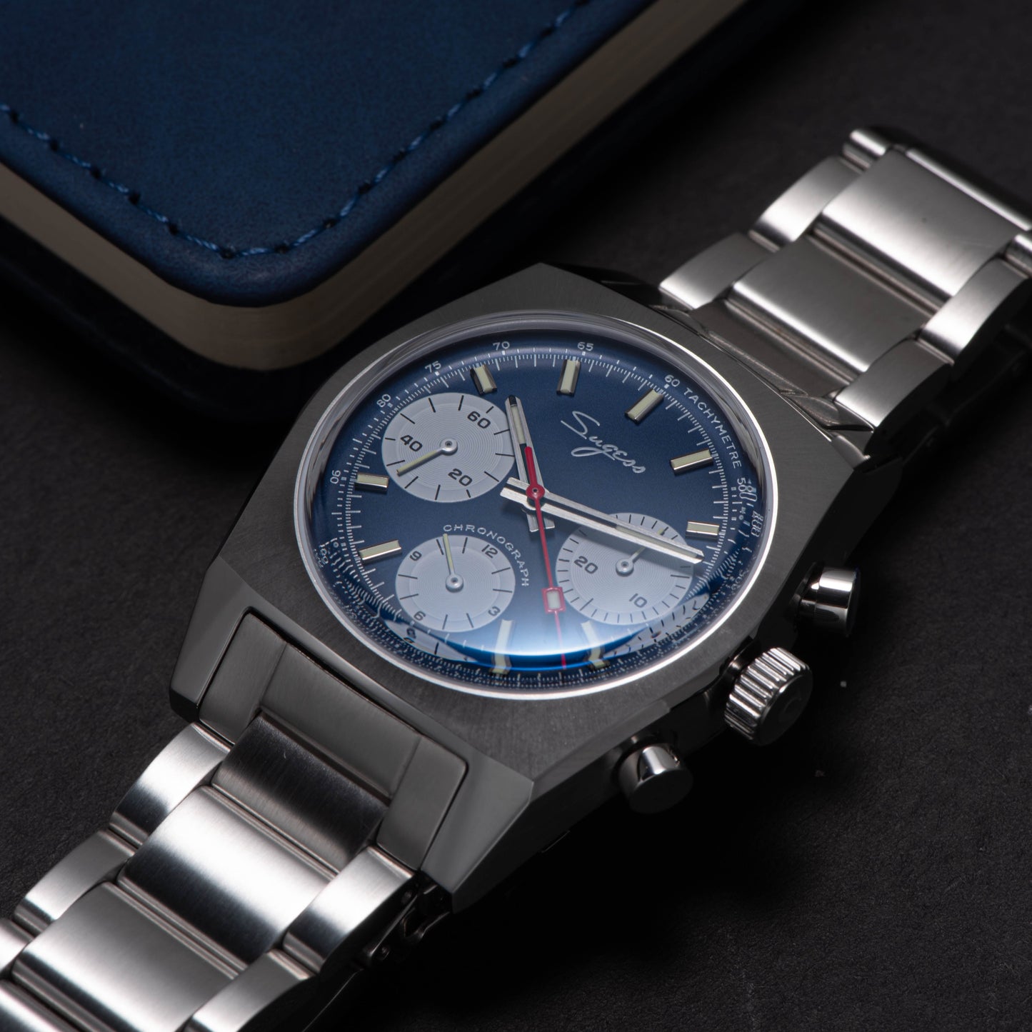 Chrono Heritage S419 Chronograph Blue Panda Dial