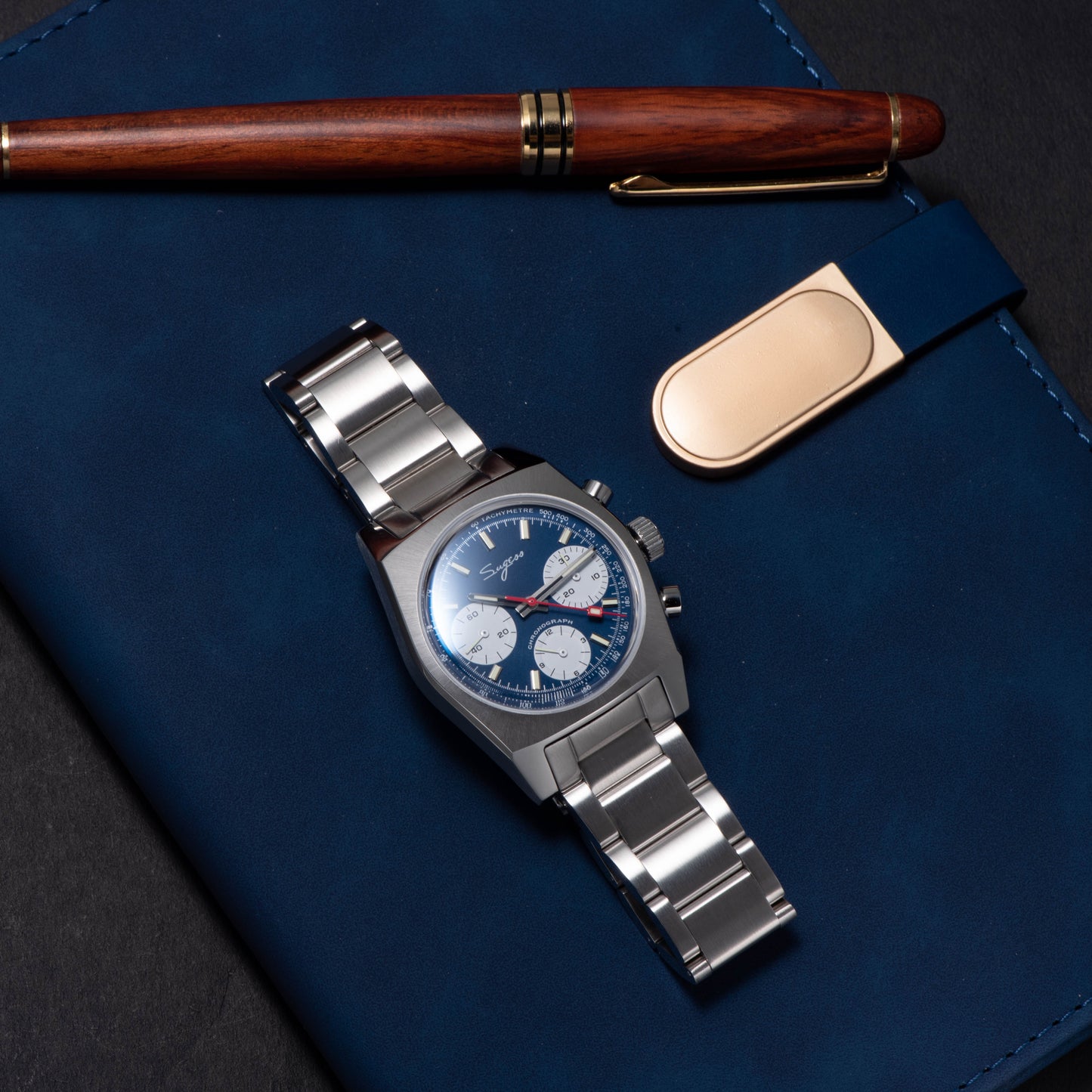 Chrono Heritage S419 Chronograph Blue Panda Dial