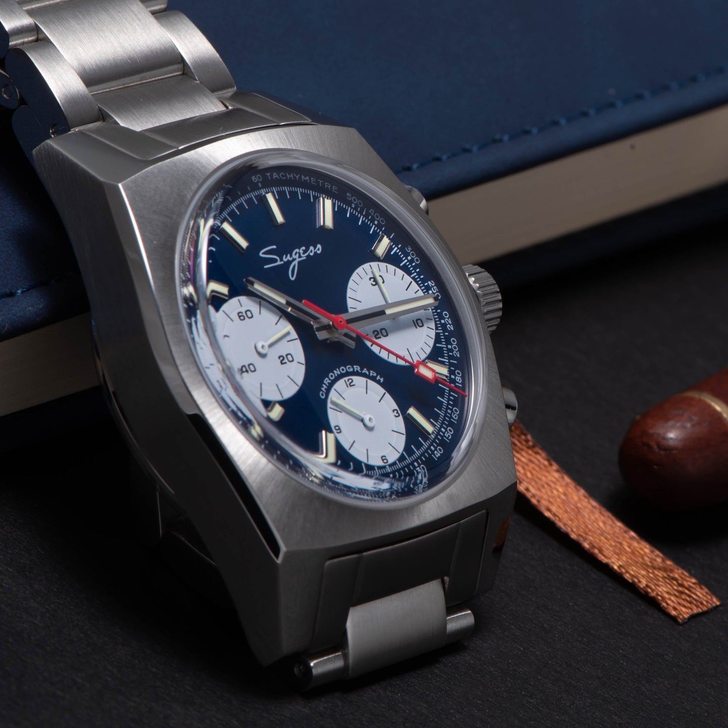 Chrono Heritage S419 Chronograph Blue Panda Dial