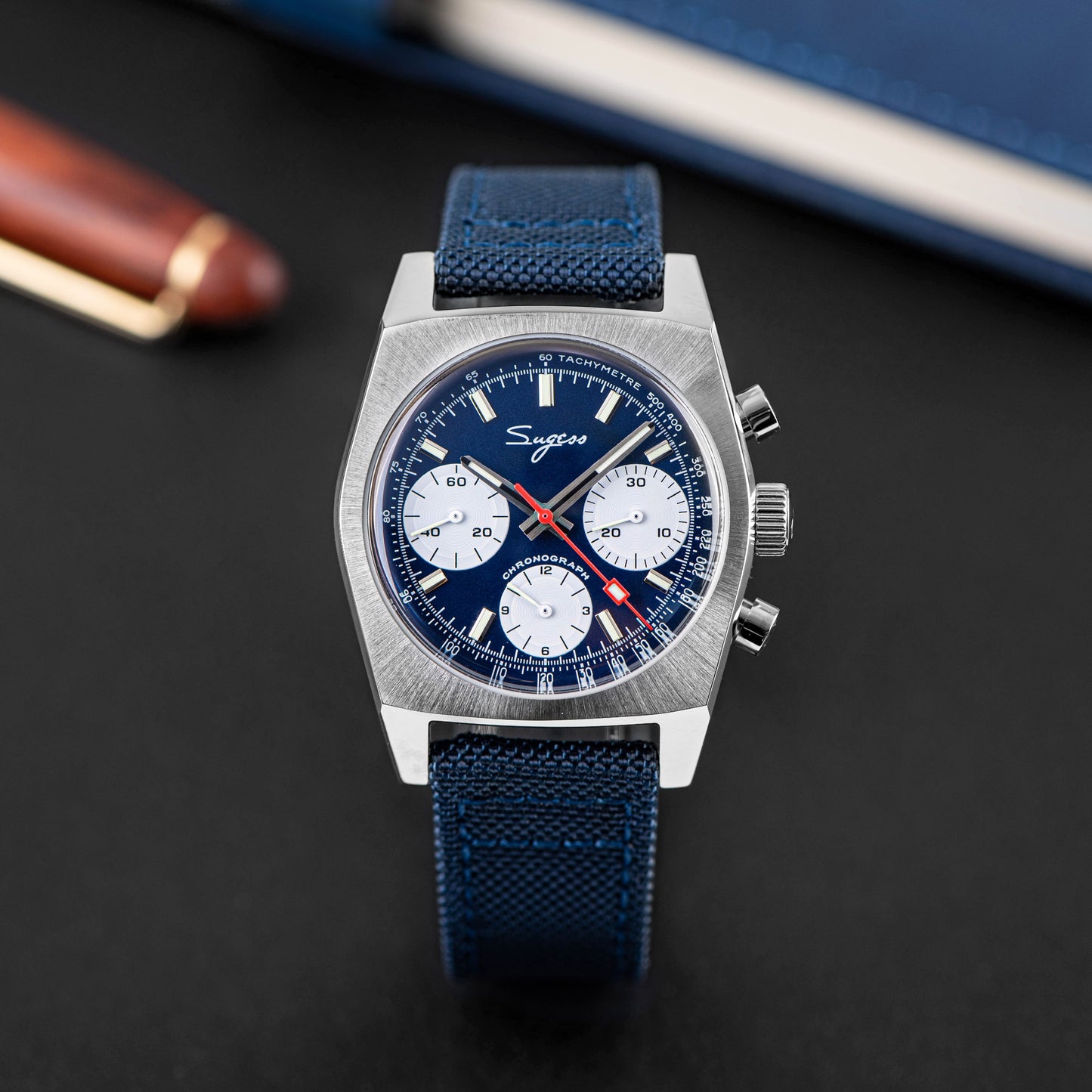 Chrono Heritage S419 Chronograph Blue Panda Dial