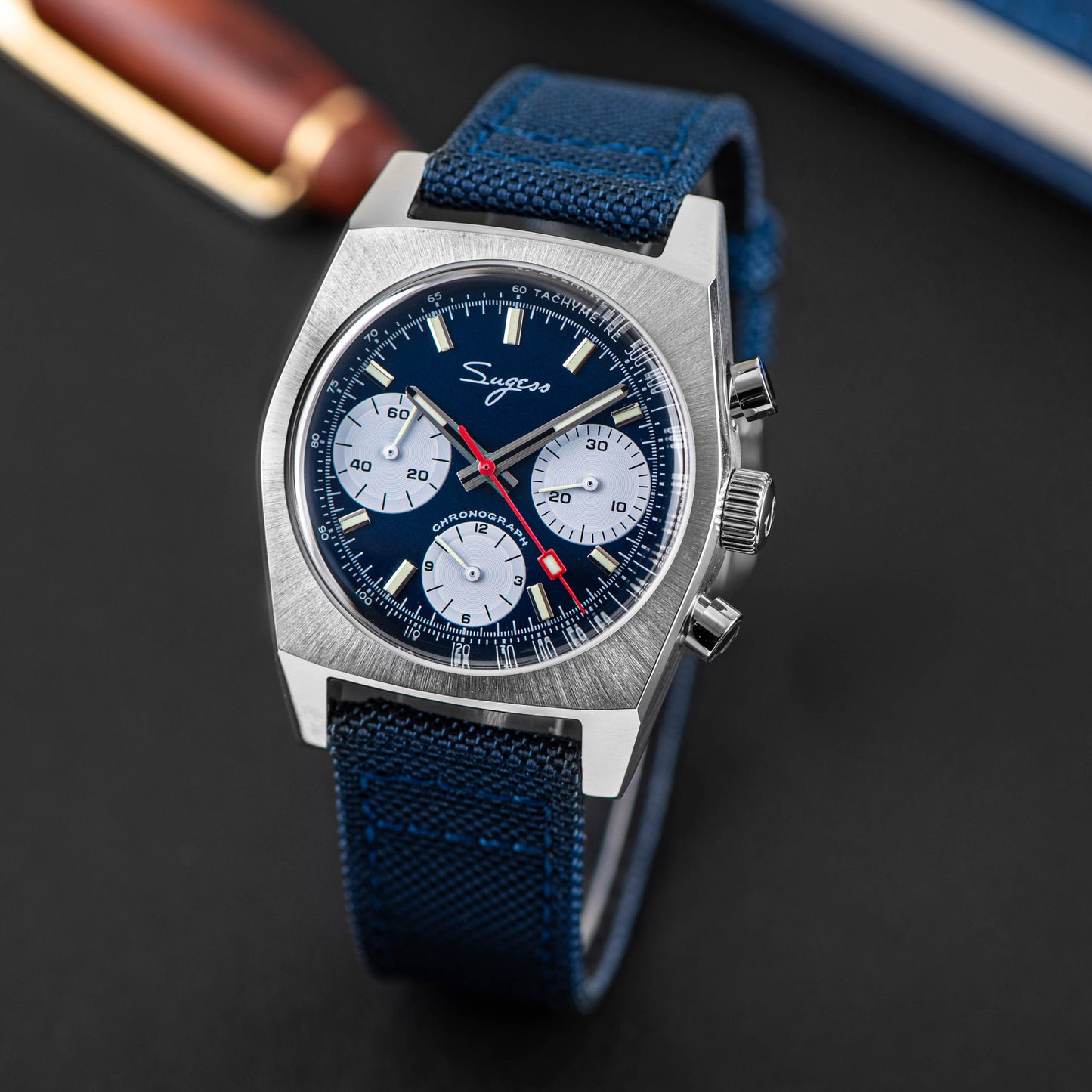 Chrono Heritage S419 Chronograph Blue Panda Dial