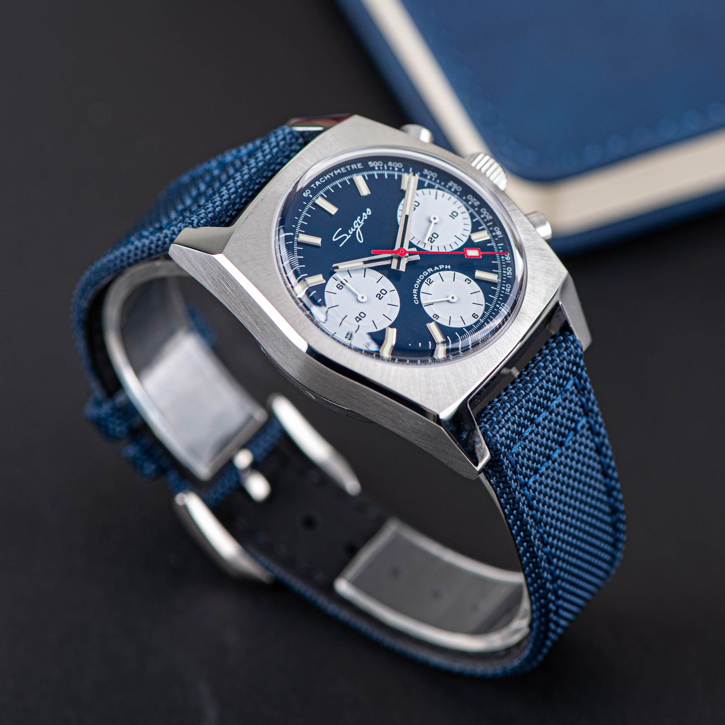 Chrono Heritage S419 Chronograph Blue Panda Dial