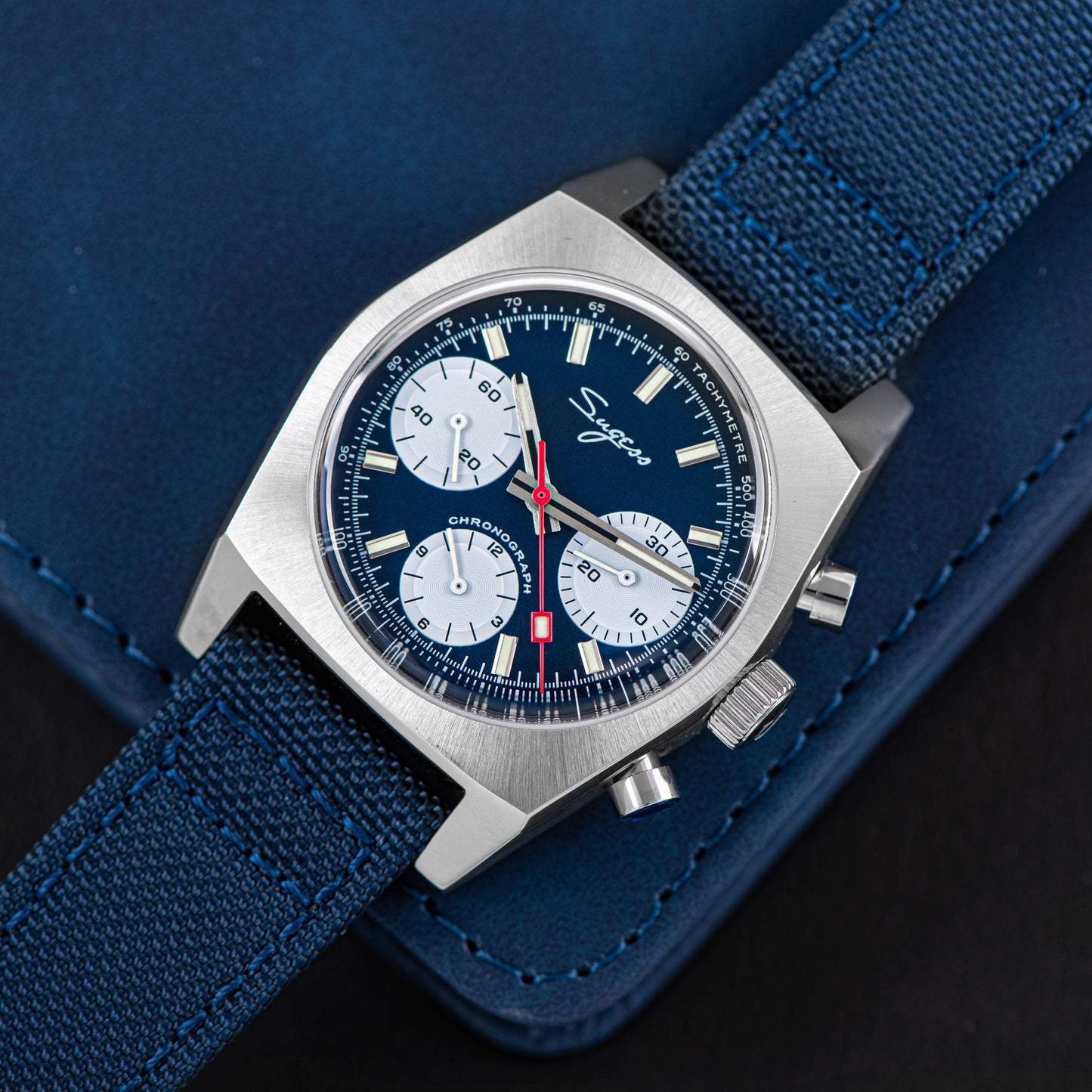 Chrono Heritage S419 Chronograph Blue Panda Dial