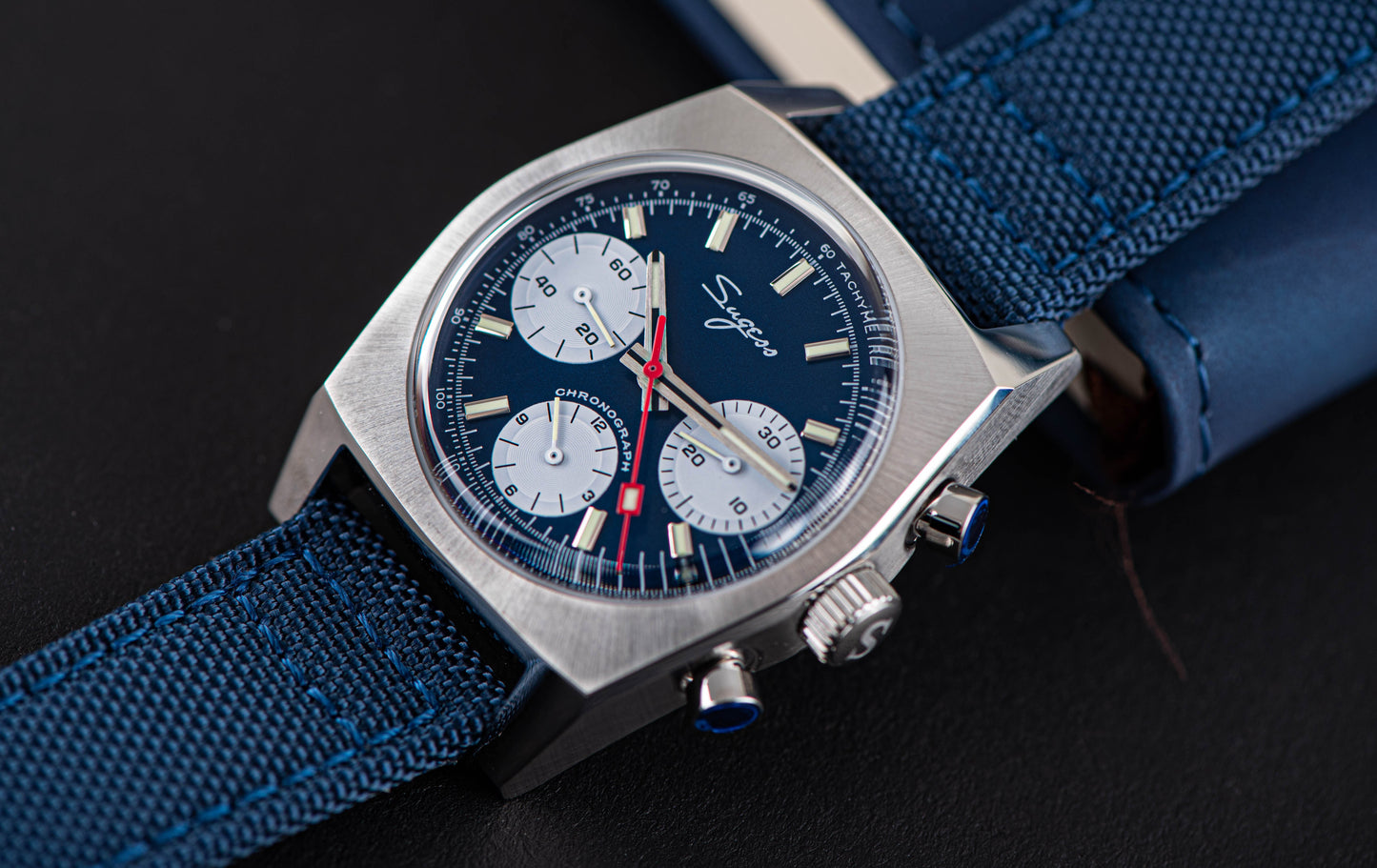 Chrono Heritage S419 Chronograph Blue Panda Dial