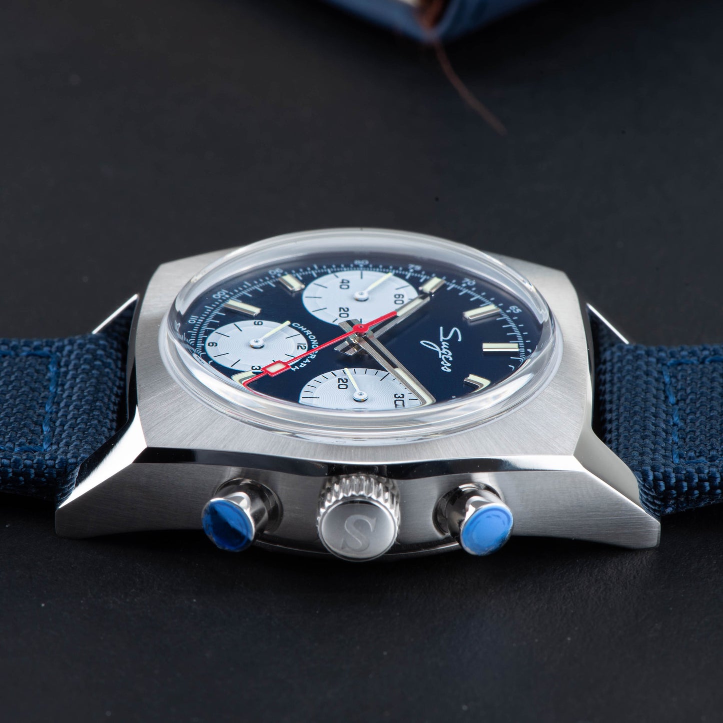 Chrono Heritage S419 Chronograph Blue Panda Dial