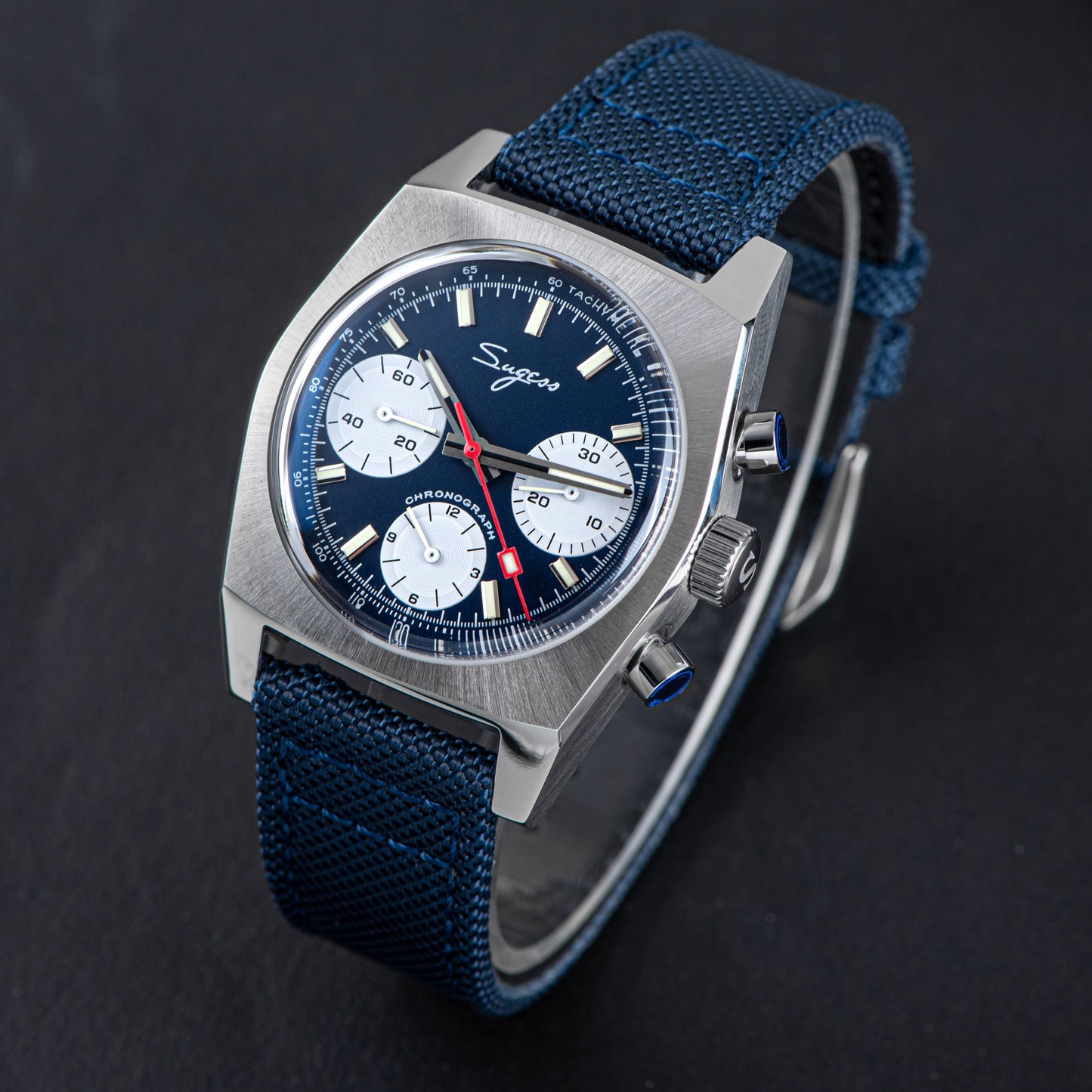 Chrono Heritage S419 Chronograph Blue Panda Dial