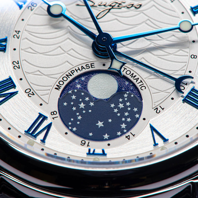 MoonPhase Master SU2108SZ Stainless-Steel Moon Phase Blue Indices