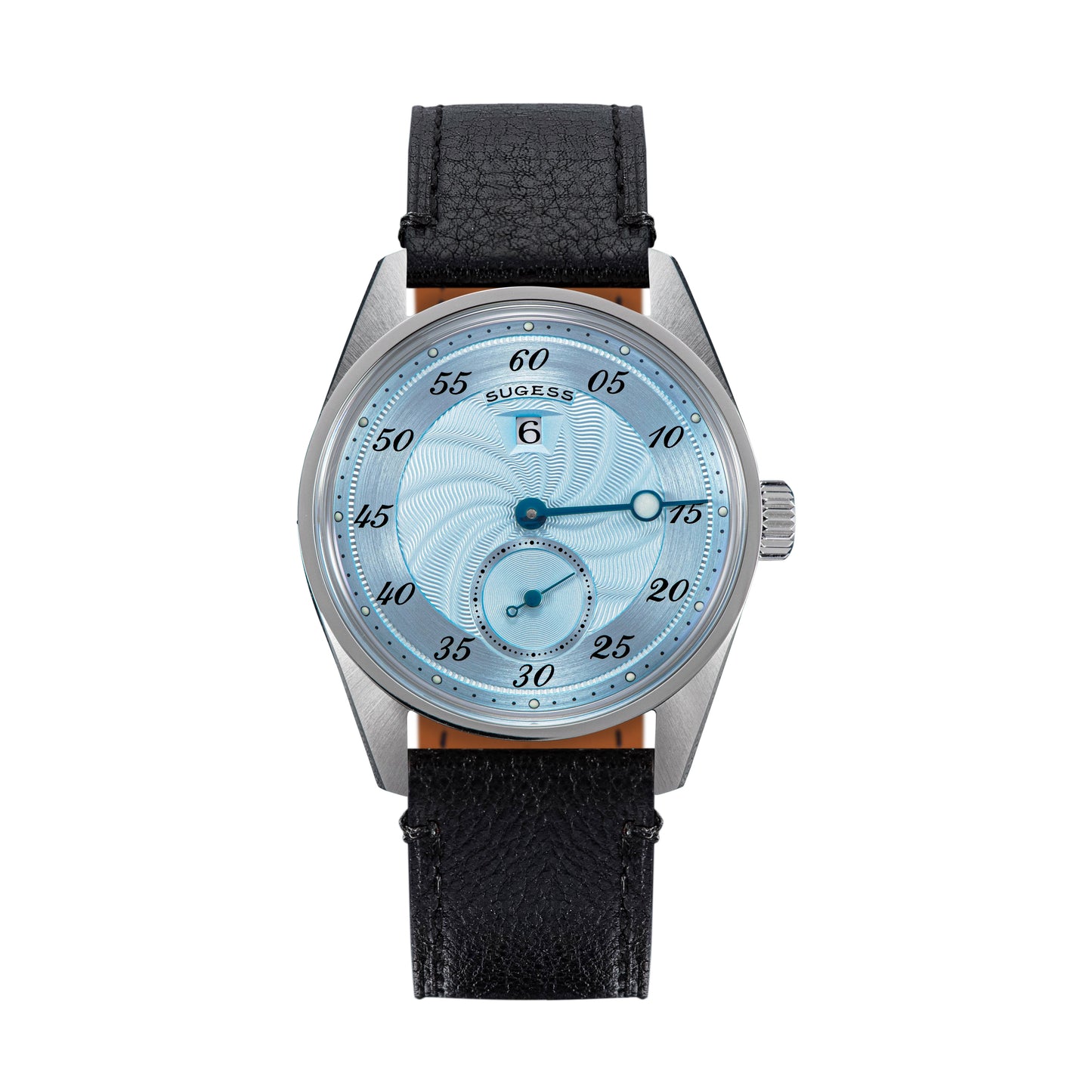 Automatic S451-1 Light Blue Dial Jumping Hour One Pointer Stainless Steel