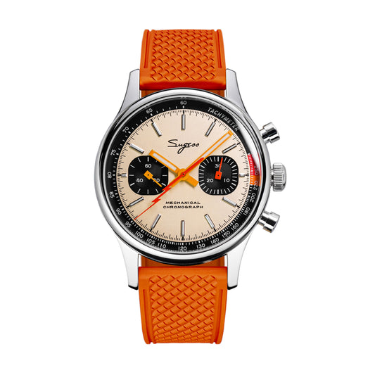 Chrono Heritage S387 Salmon Dial Orange Lightning V2