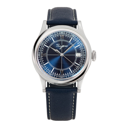 Heritage 411-3B Seagull 2130 Movement  Stainless Steel Case Deep Blue Dial SU4113BDB