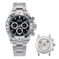 Automatic Chronograph 418-2 Black Dial Stainless Steel Bezel Professional