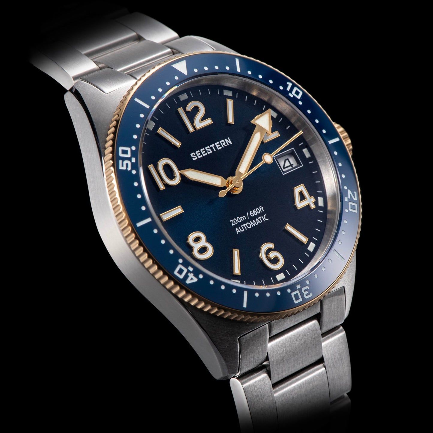 Seestern 434 Professional Diver Automatic 200m Water Resistant V2 (Bigger Watch Crown, Engrave Case Back)