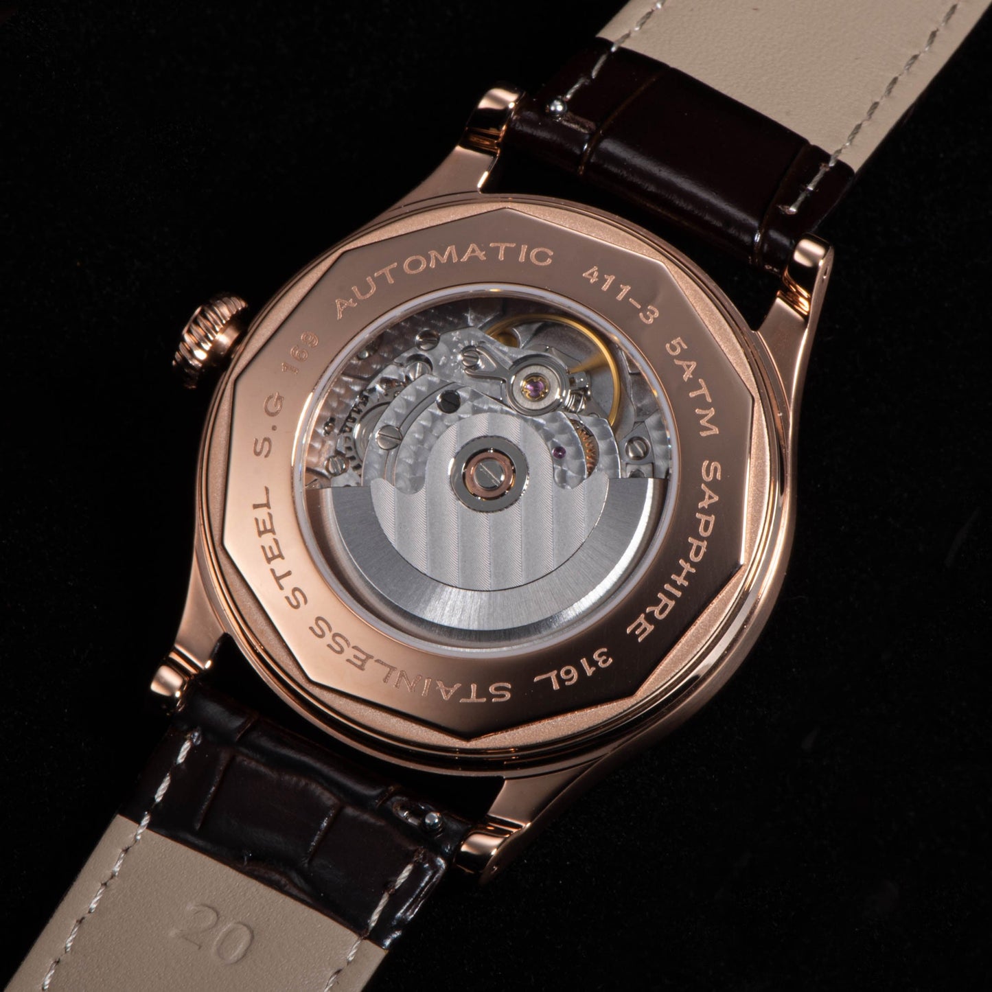 Heritage 411-3C Seagull 2130 Movement Rose Gold Case Stars Dial SU4113CSTRR