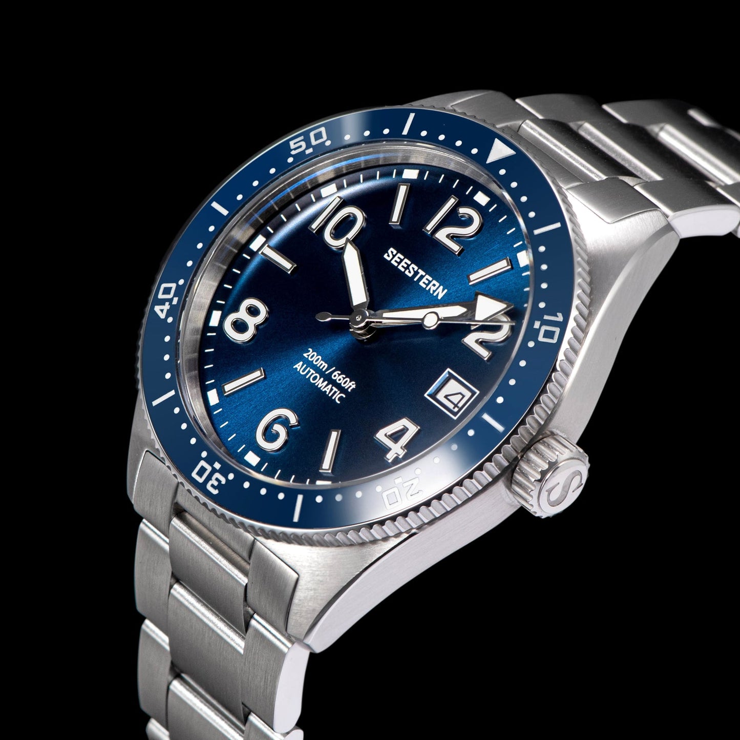 Seestern 434 Professional Diver Automatic 200m Water Resistant V2 (Bigger Watch Crown, Engrave Case Back)