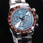 Top Chronometer Panda Blue Dial Brown Bezel Chronograph SU007DAY