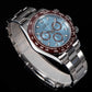 Top Chronometer Panda Blue Dial Brown Bezel Chronograph SU007DAY