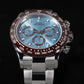 Top Chronometer Panda Blue Dial Brown Bezel Chronograph SU007DAY