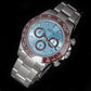 Top Chronometer Panda Blue Dial Brown Bezel Chronograph SU007DAY