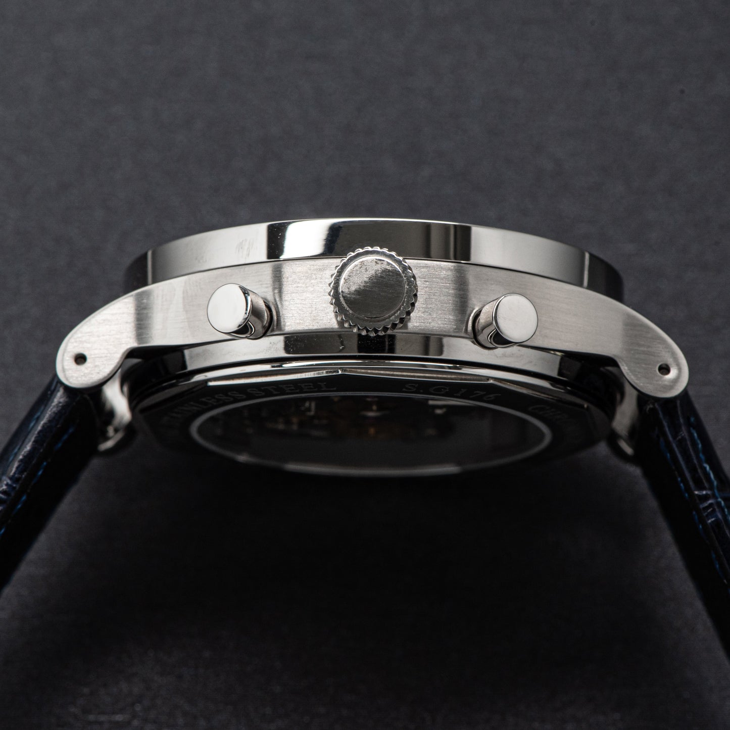 Chrono Master 438 Deep Blue Dial Power Reserve Indicator